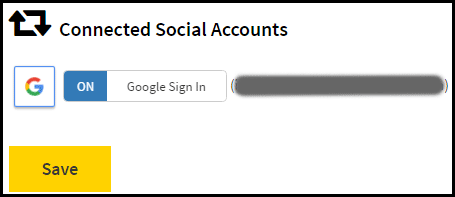 Connected Social accounts